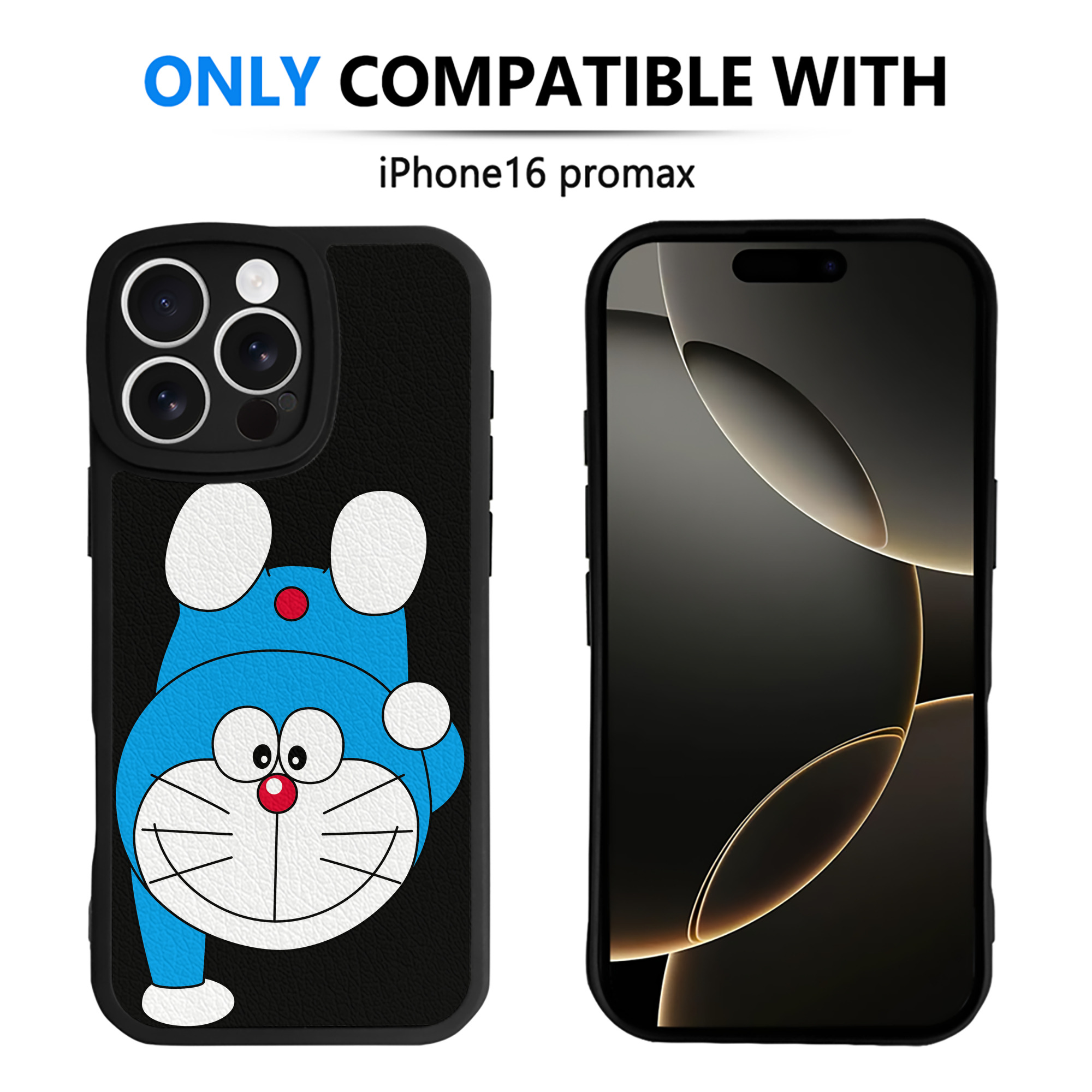 （画像用） ドラえもん Doraemon 【iPhone 16シリーズ対応】シリコンスマホケース（レザー調） 材質：シリコン